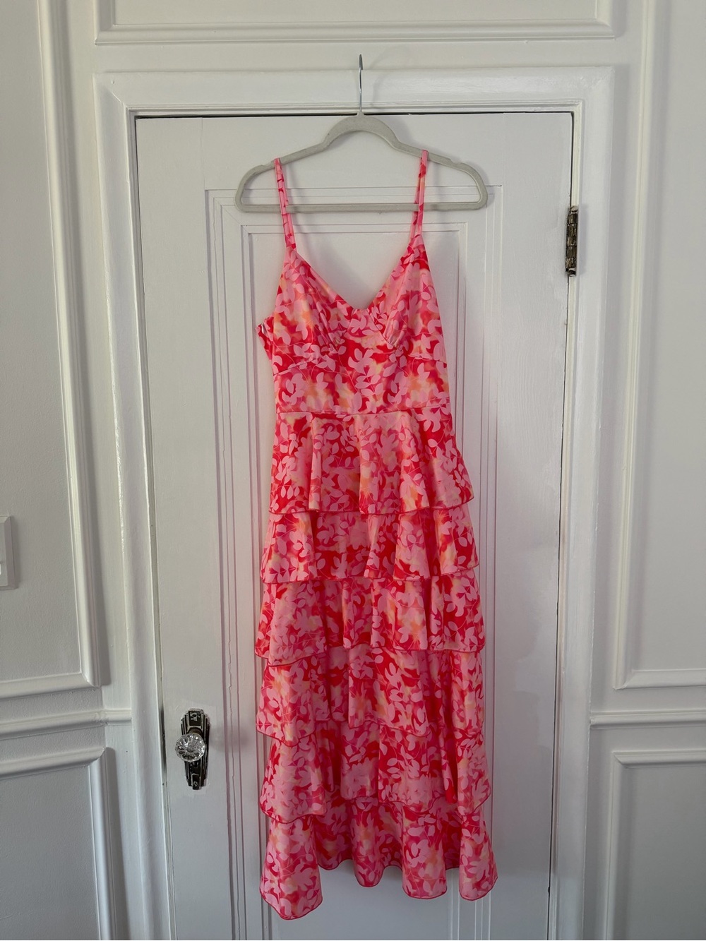 Pink & Coral Tiered Floral Sundress